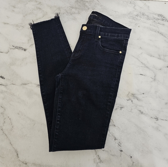 J Brand Cropped Skinny Mid Rise Distressed Blue Mercy Jeans 26 Preowned - Picture 3 of 10